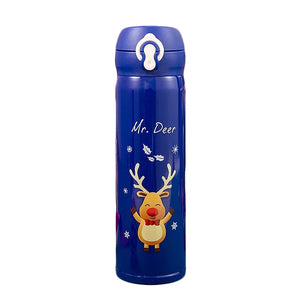 Gourde de Noël isotherme bleu