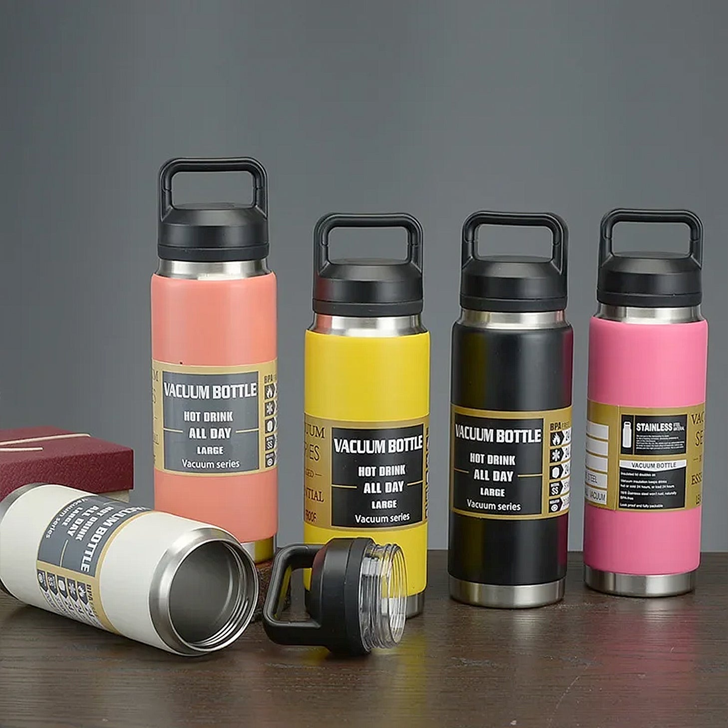 Gourde en inox avec bouchon qui se visse