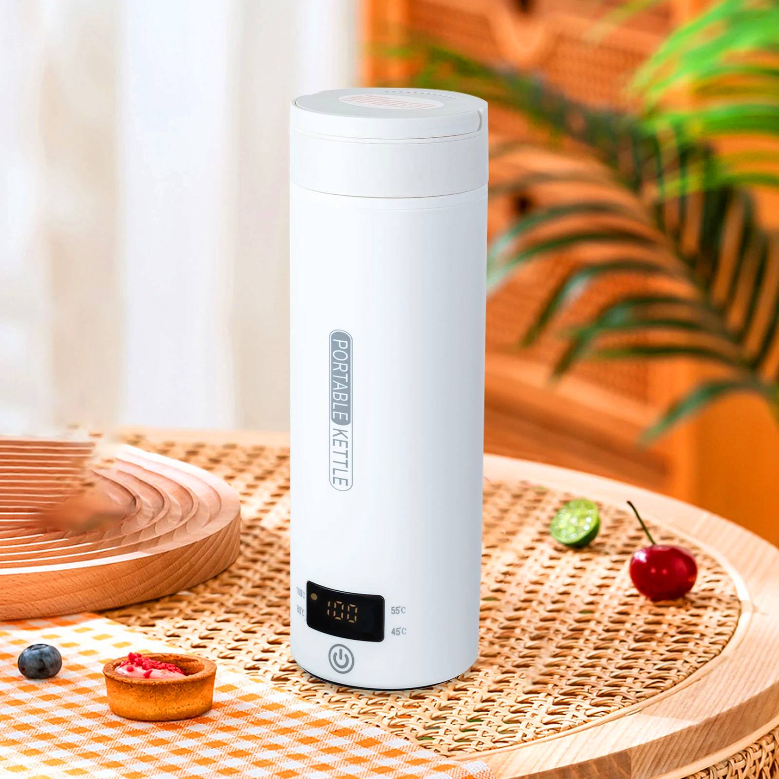 Gourde chauffante isotherme blanche