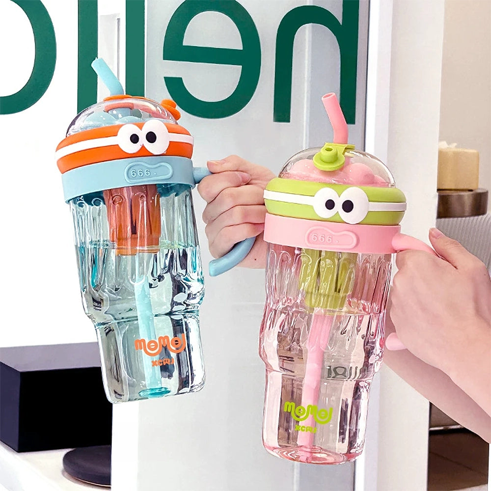 Gourde gobelet avec paille rigolote