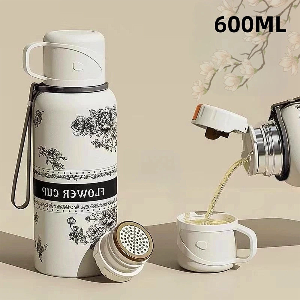 Gourde isotherme avec tasse 600ml