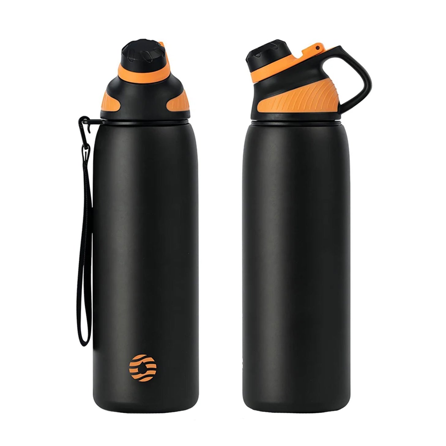 Vikaster Gourde isotherme en acier inoxydable 1 l sans BPA avec paille pour l'école, le sport, le vélo, le camping, le fitness, l'extérieur