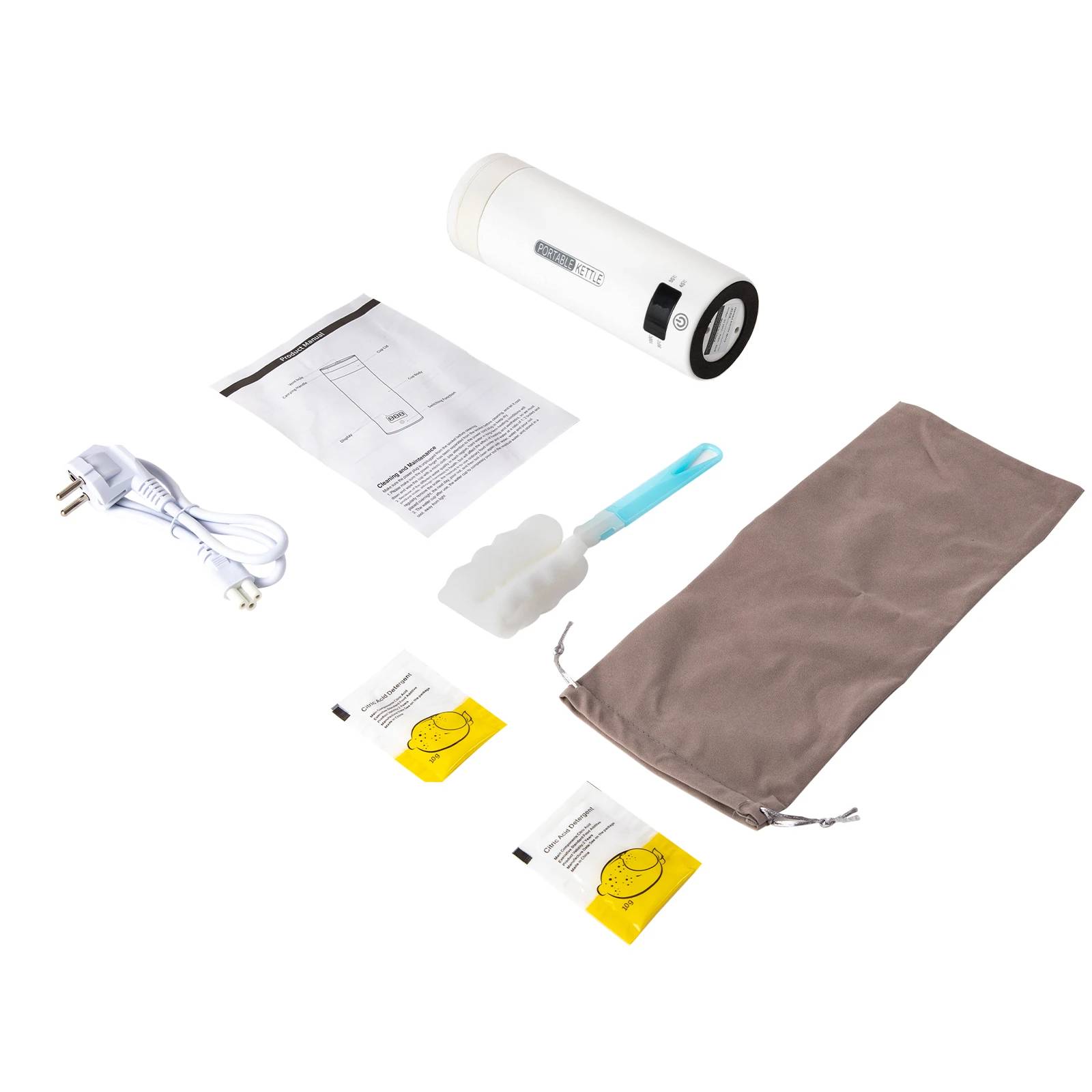 Kit gourde chauffante avec brosse de nettoyage