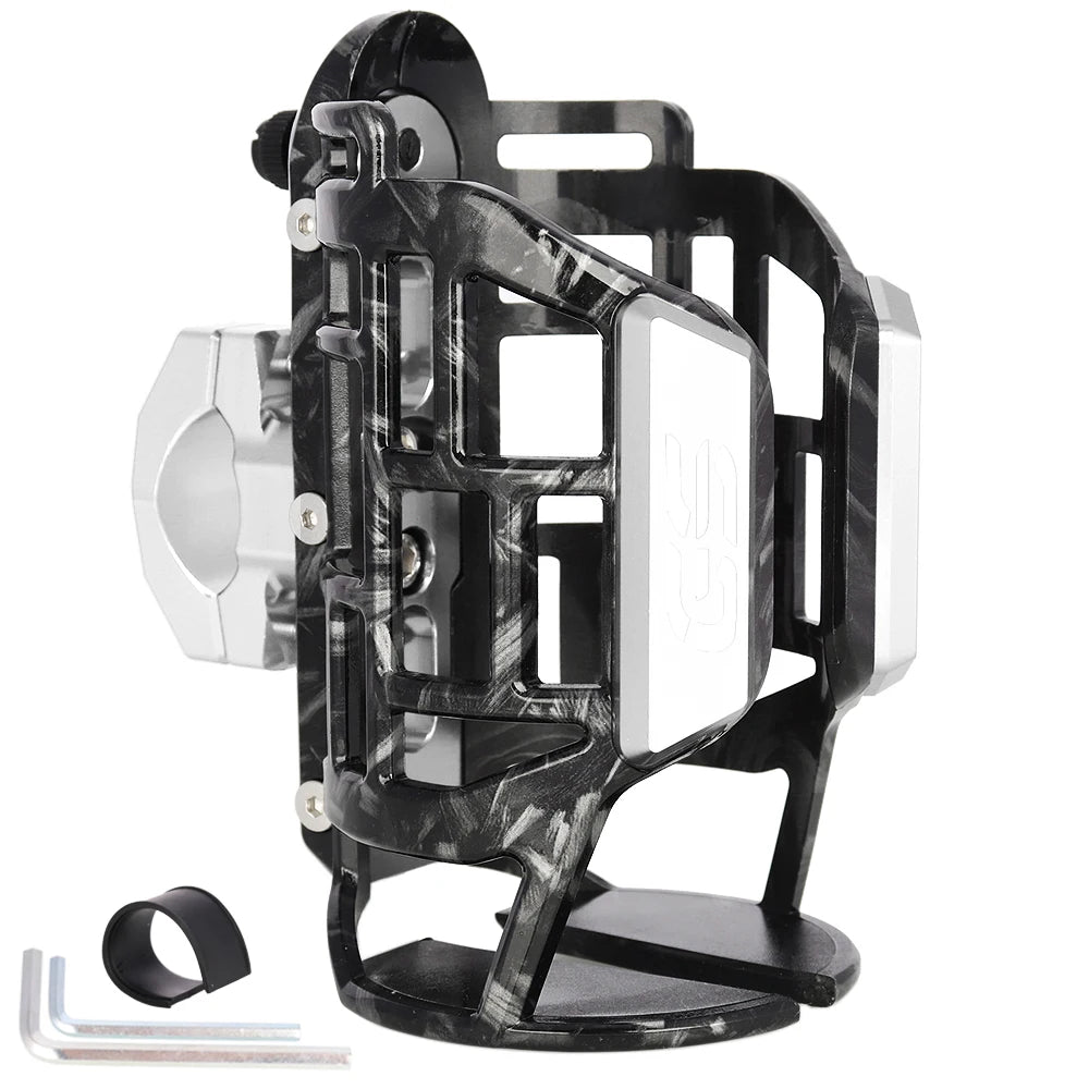 Support de gourde gris carbone forgé