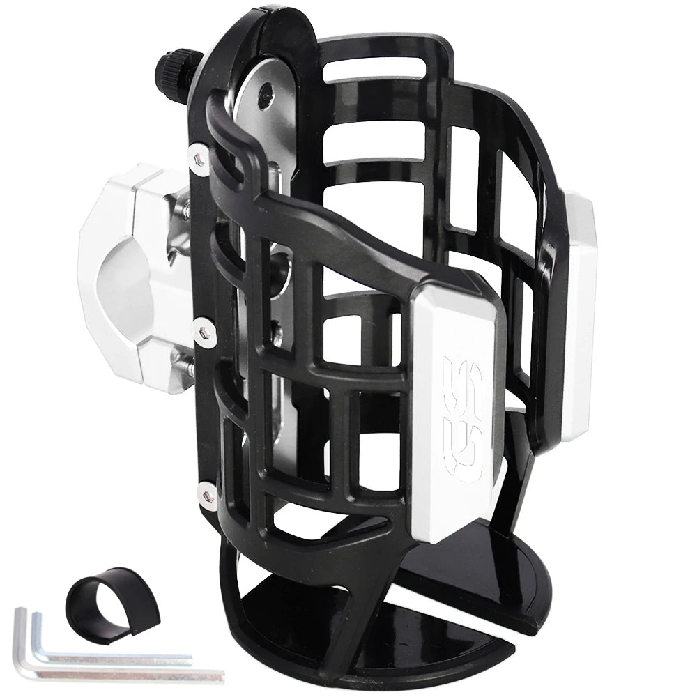 Support bouteille moto blanc