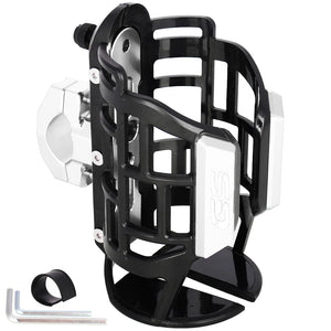 Support bouteille moto blanc