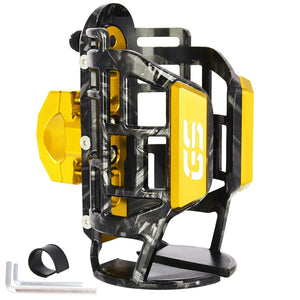 Porte gourde jaune moto