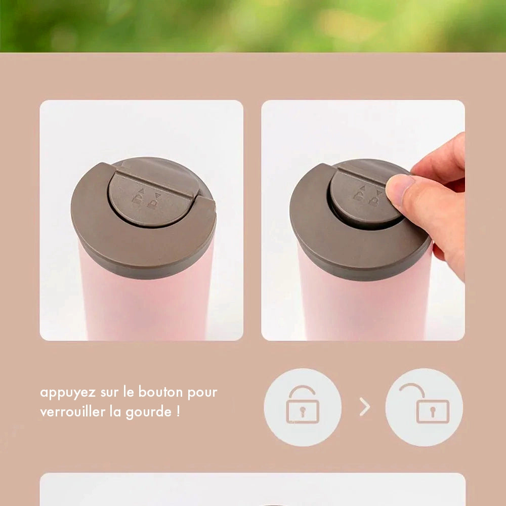 bouton pour verrouiller la gourde