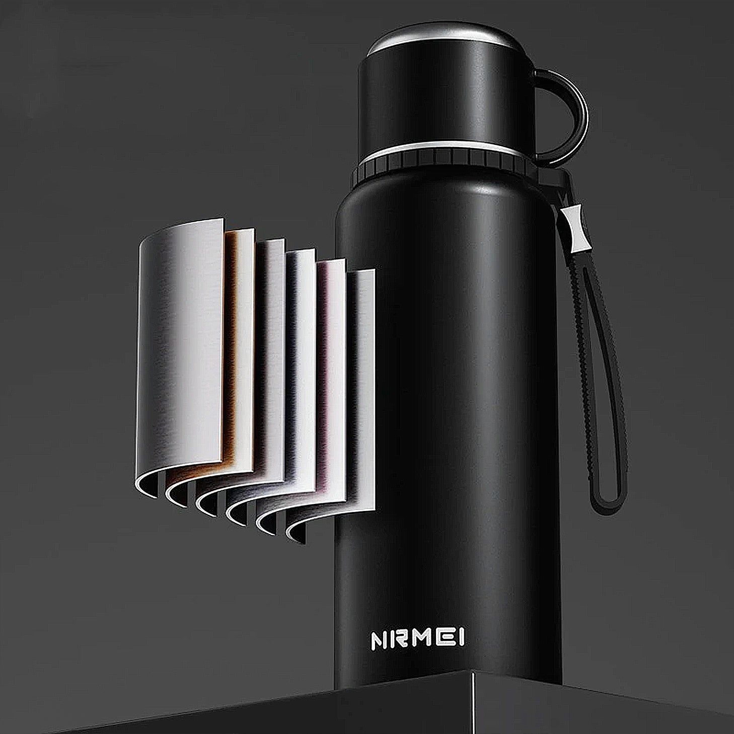 couche de métal dans gourde isotherme