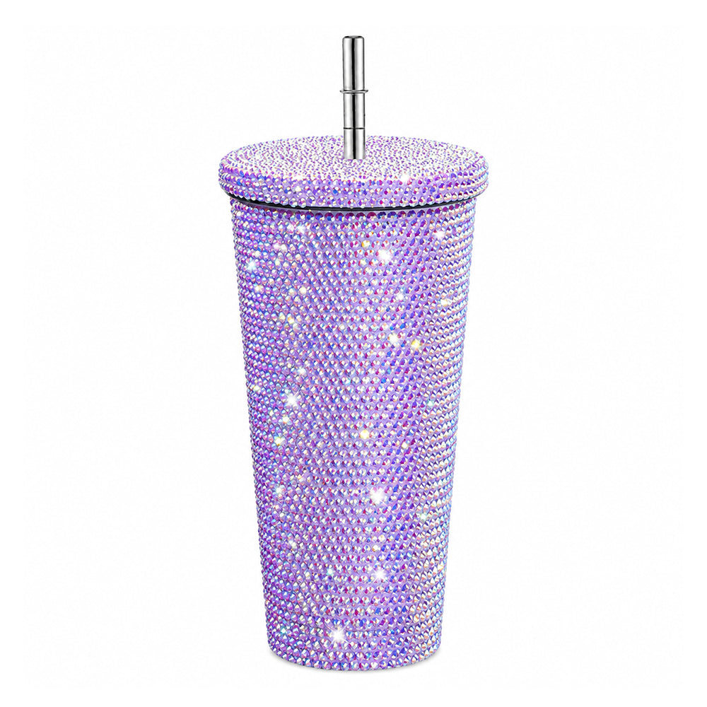 gobelet gourde violette avec strass