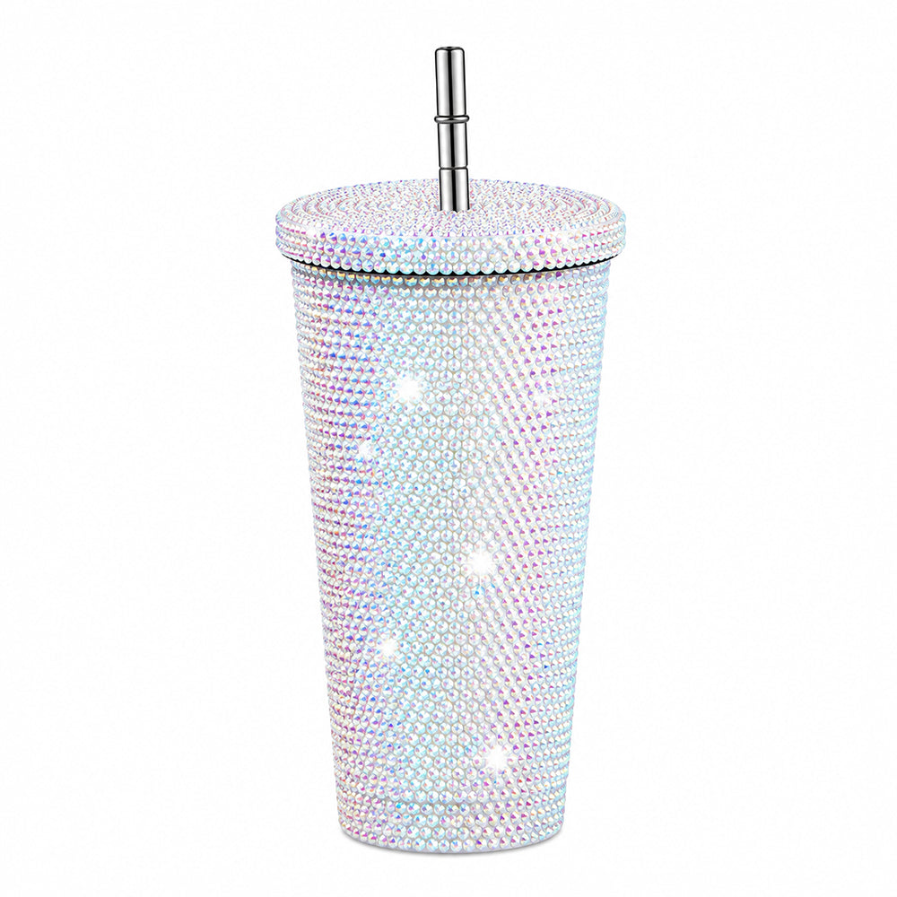 gobelet strass avec paille