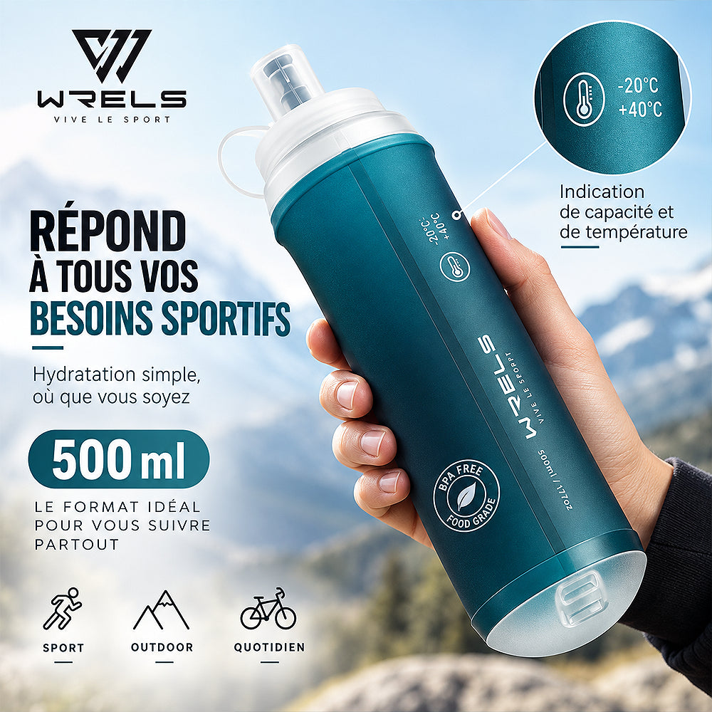 gourde 500ml flexible