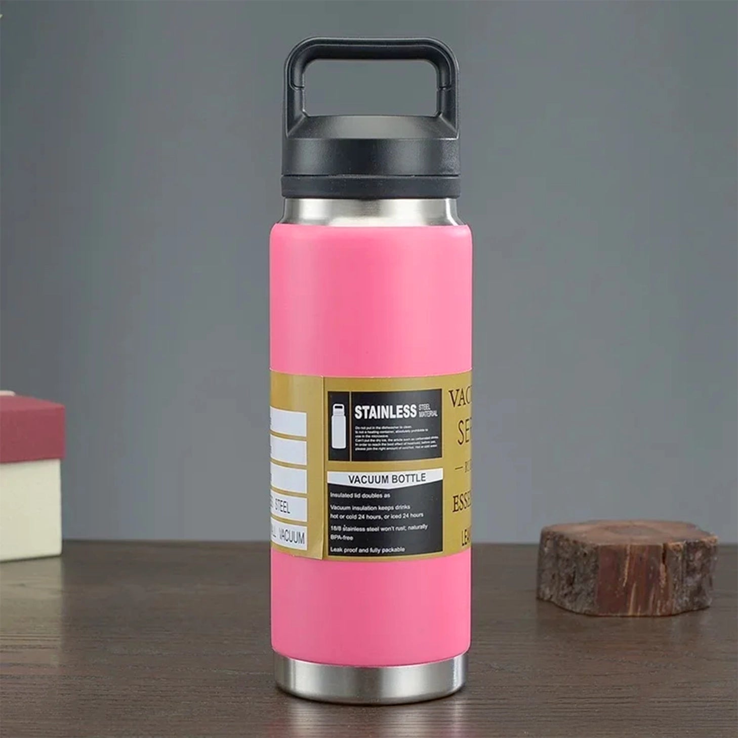 gourde rose isotherme de 500ml