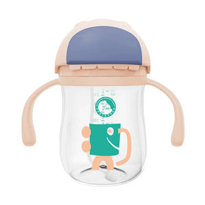 gourde avec poignée pour enfant rose avec graduation pratique