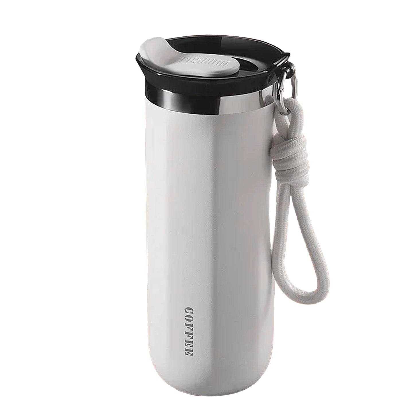 gourde blanche isotherme 500ml inox