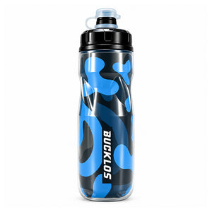 gourde bleu flexible avec sac isotherme