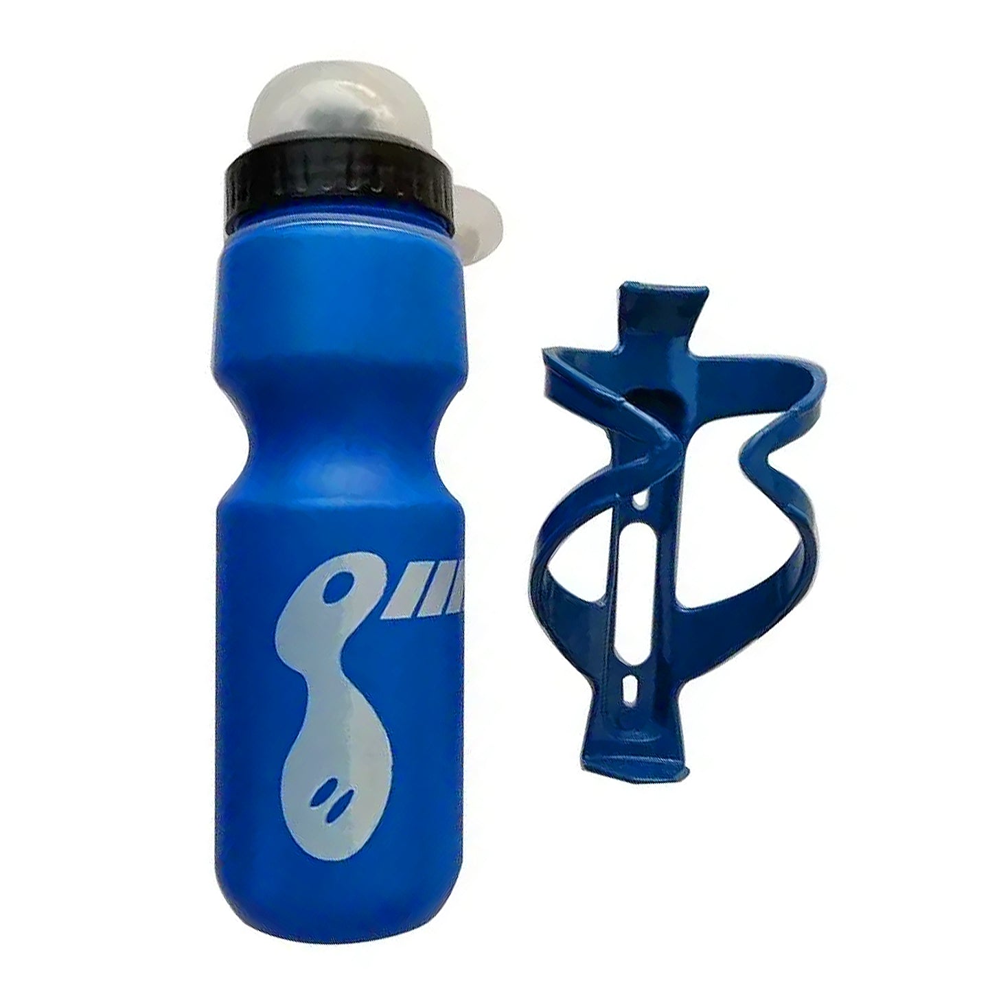 gourde de sport bleue de cycliste