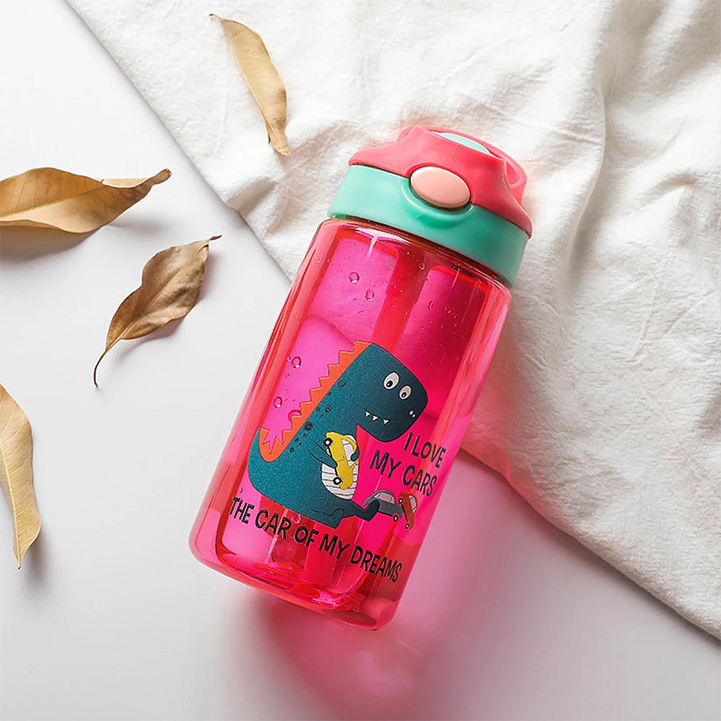 gourde dinosaure rose