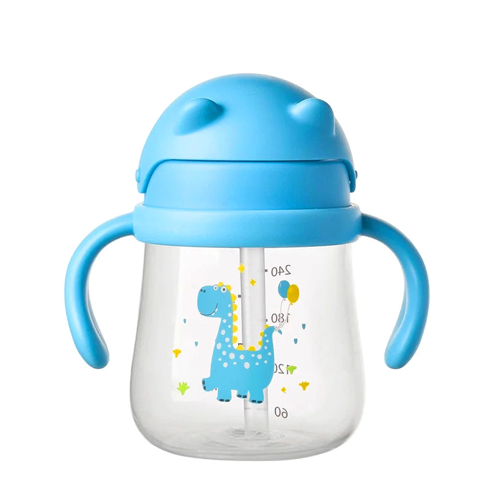 gourde enfant dinosaure avec paille et poignée