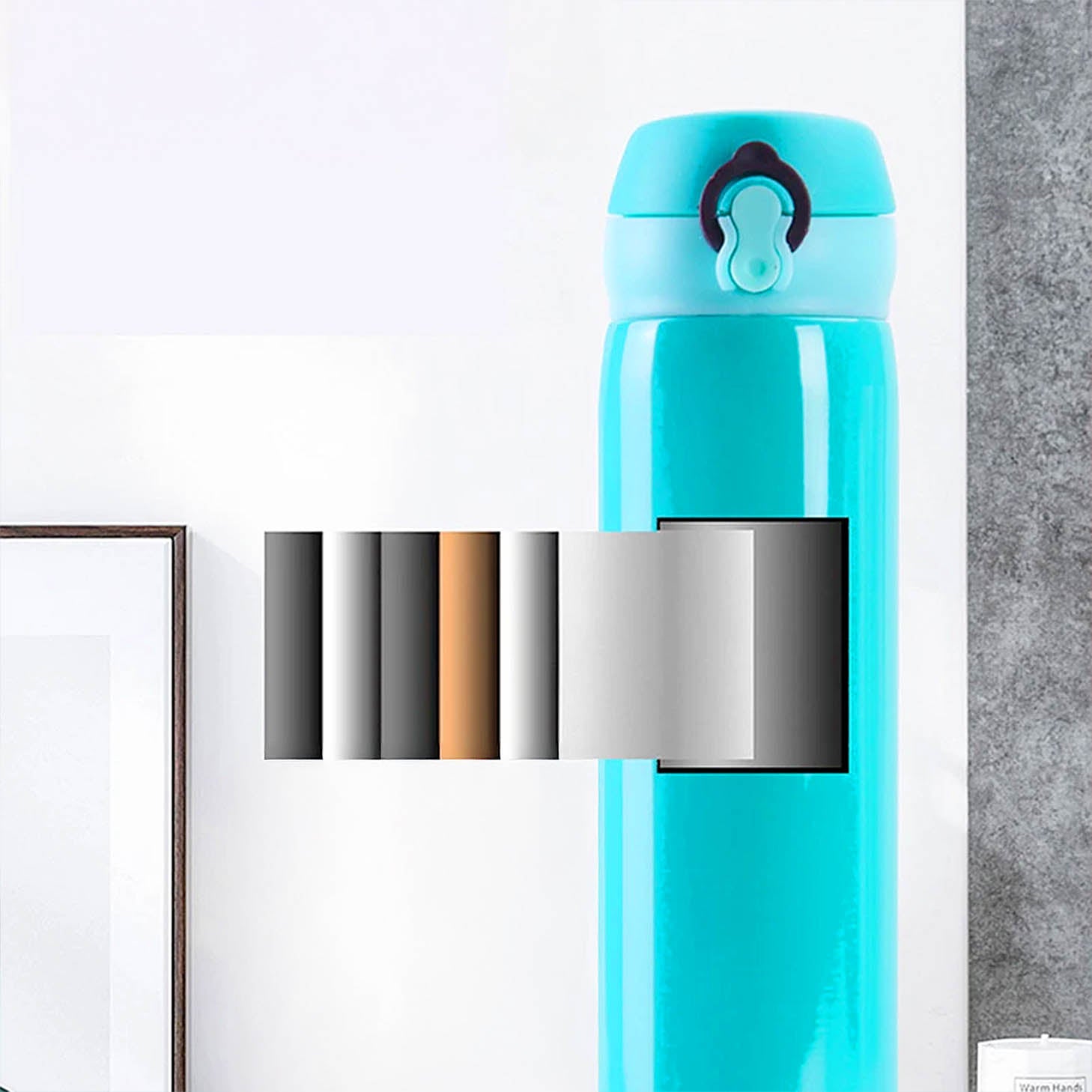 gourde en inox avec différentes couches