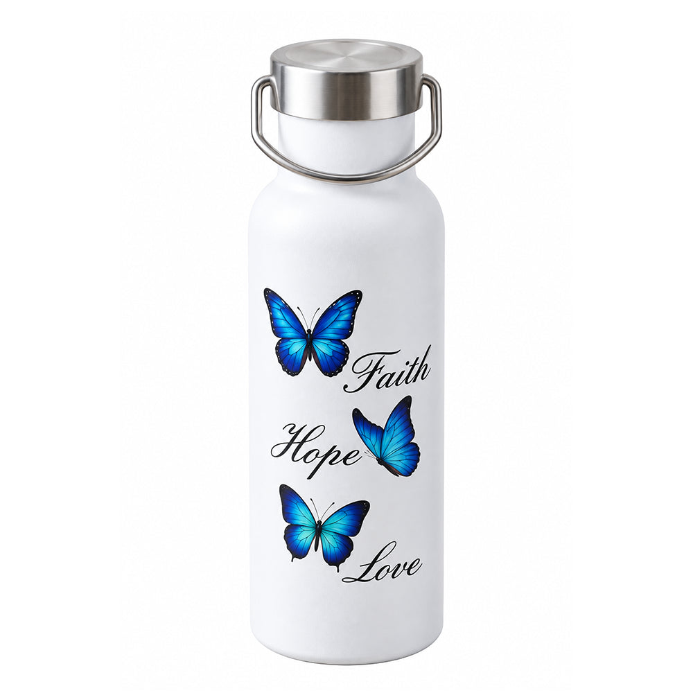 gourde en inox avec papillon