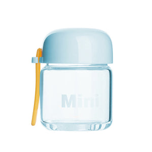 gourde en verre bleu mini format 150ml