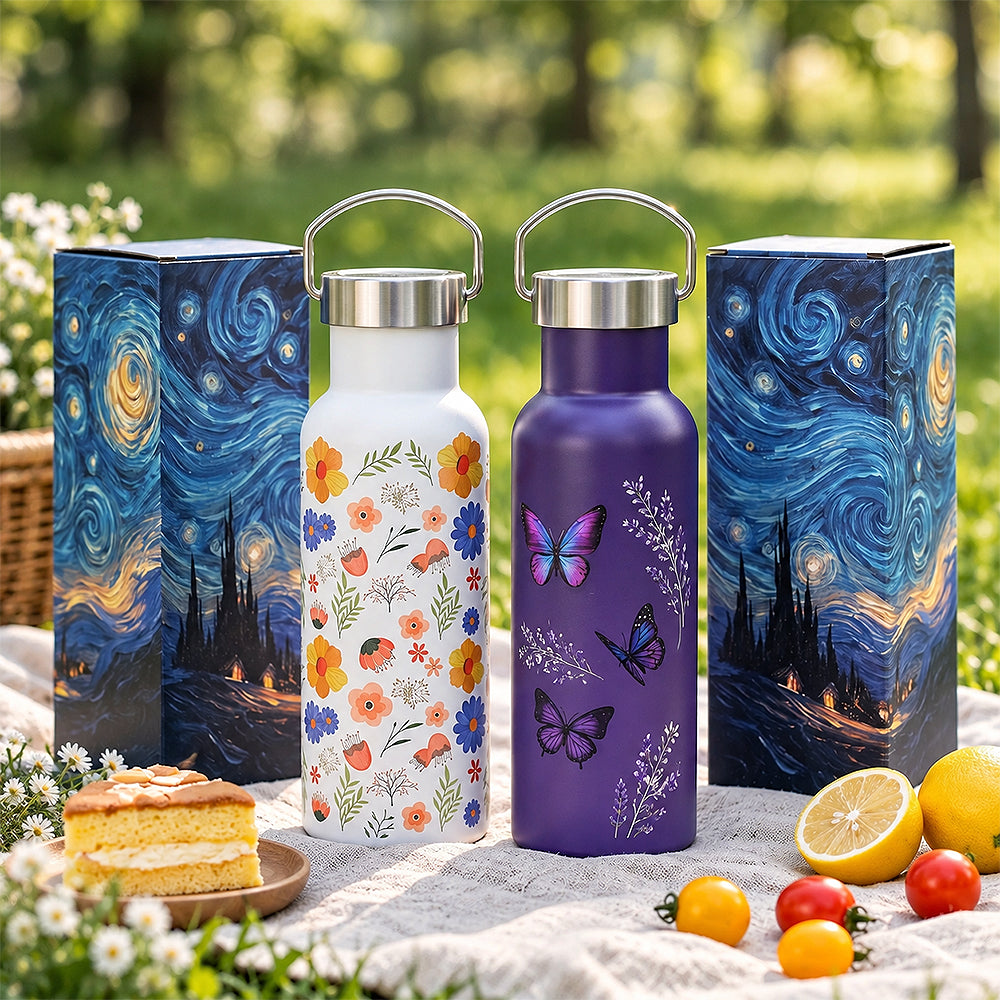 gourde inox avec papillon