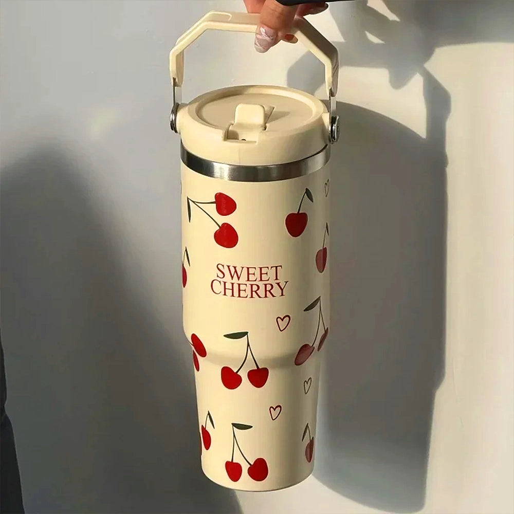 gourde inox isotherme cerise