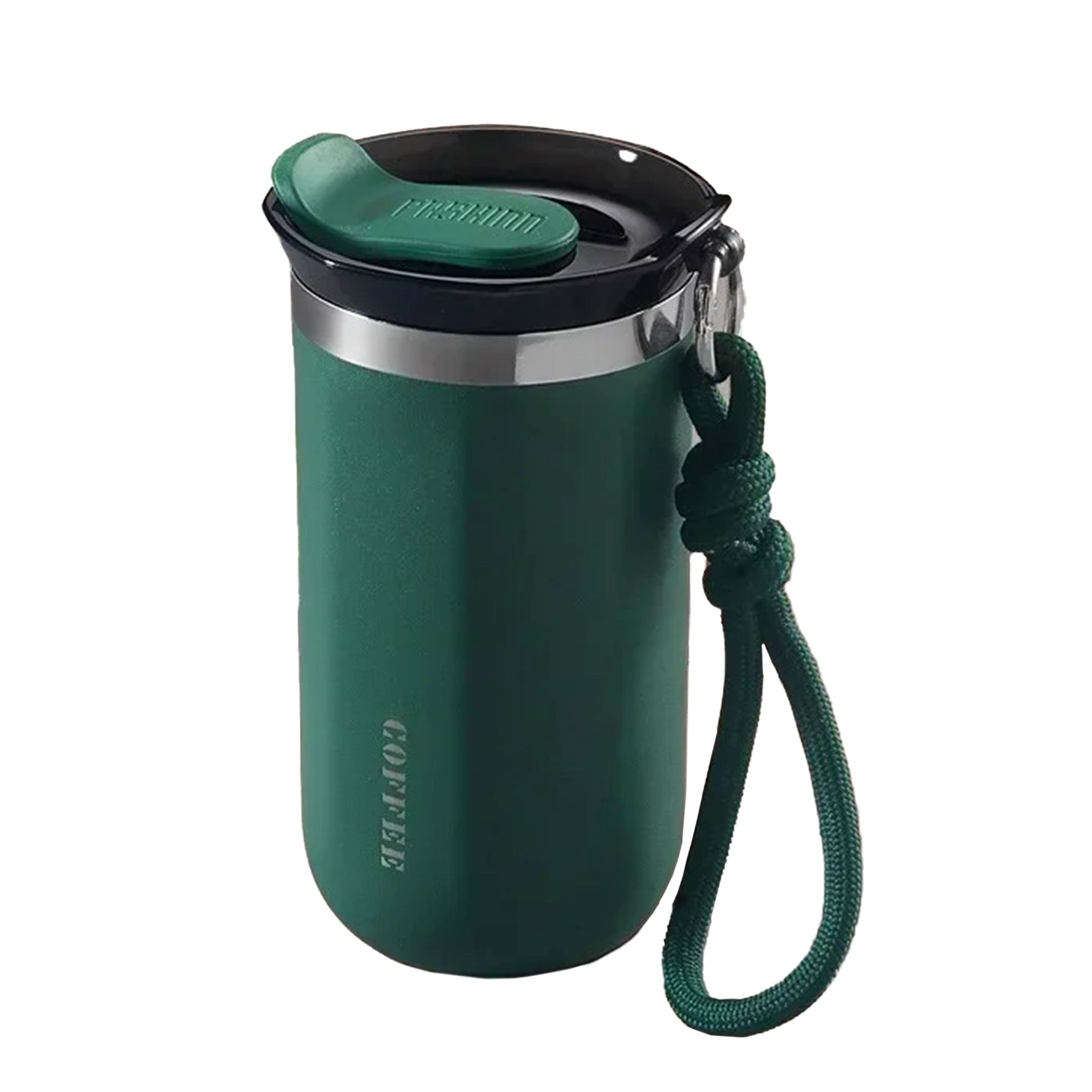 gourde isotherme verte avec dragonne