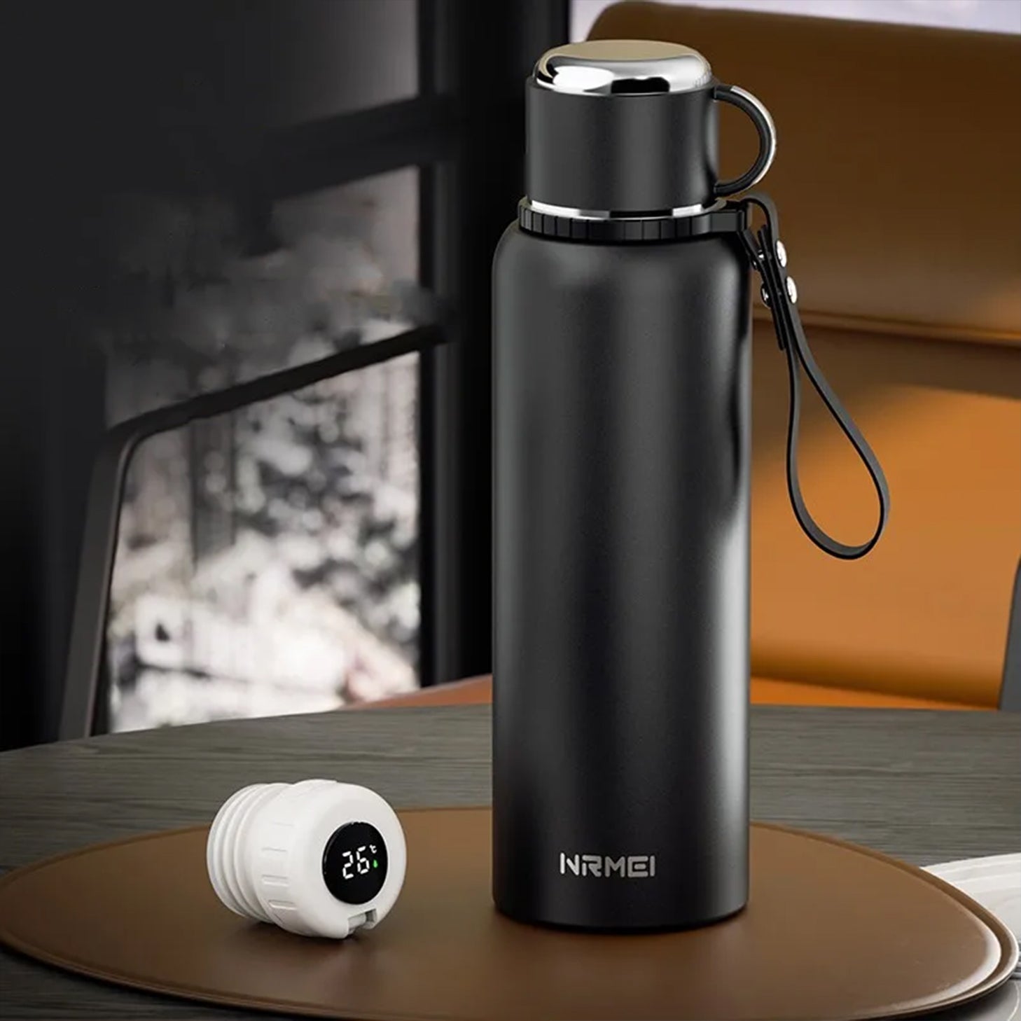 gourde noire intelligente grosse capacité