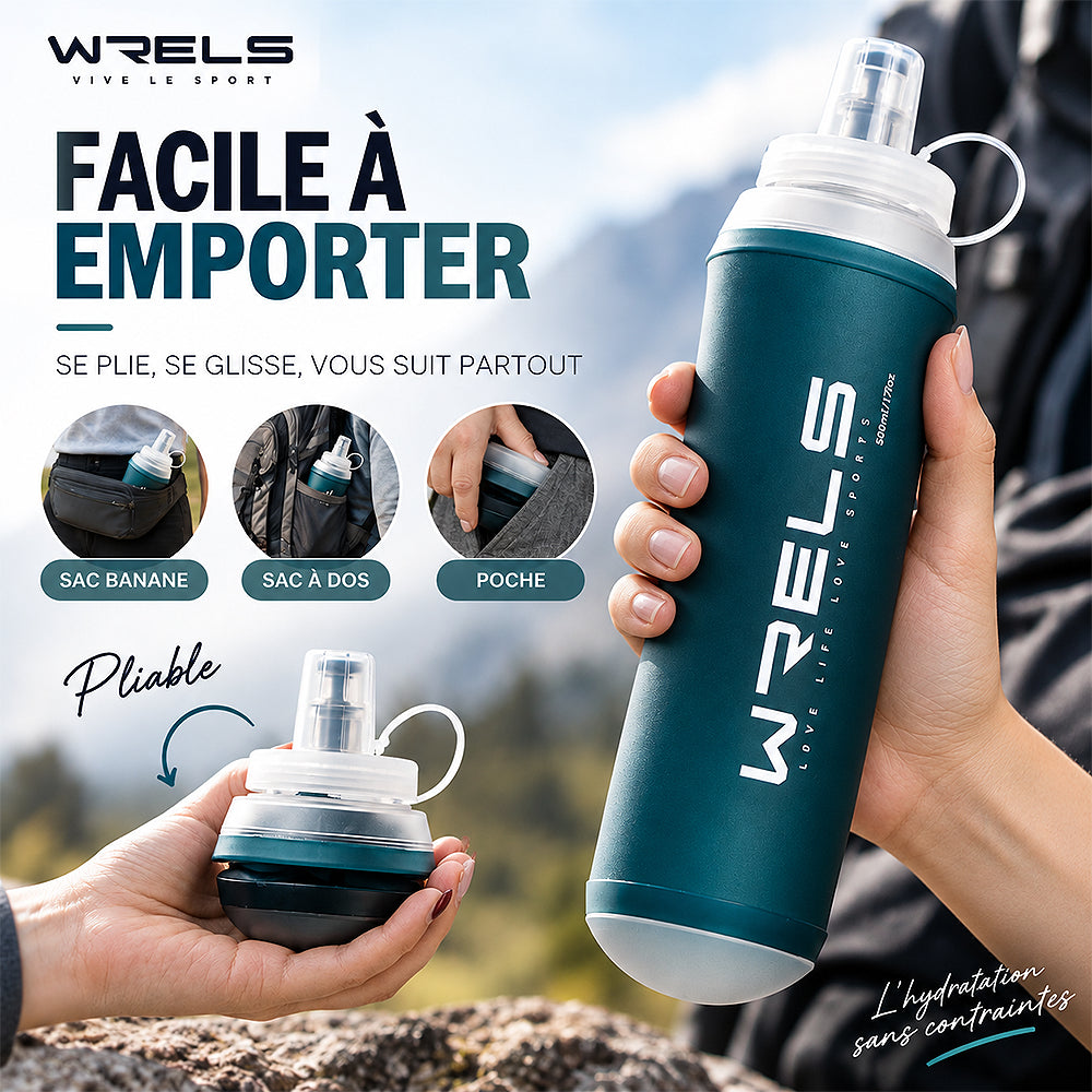 gourde pliable et flexible 500ml