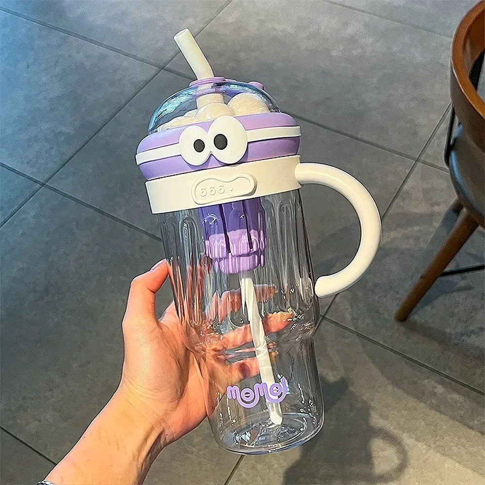 gourde rigolote avec yeux et paille