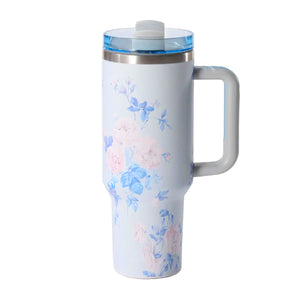 gourde tasse design fleurs