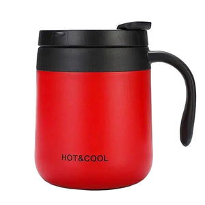 gourde tasse rouge avec poignée