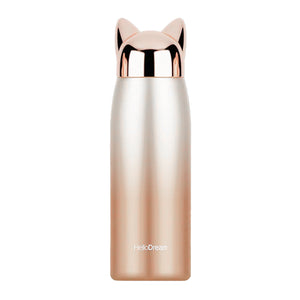 gourde tête de chat doré