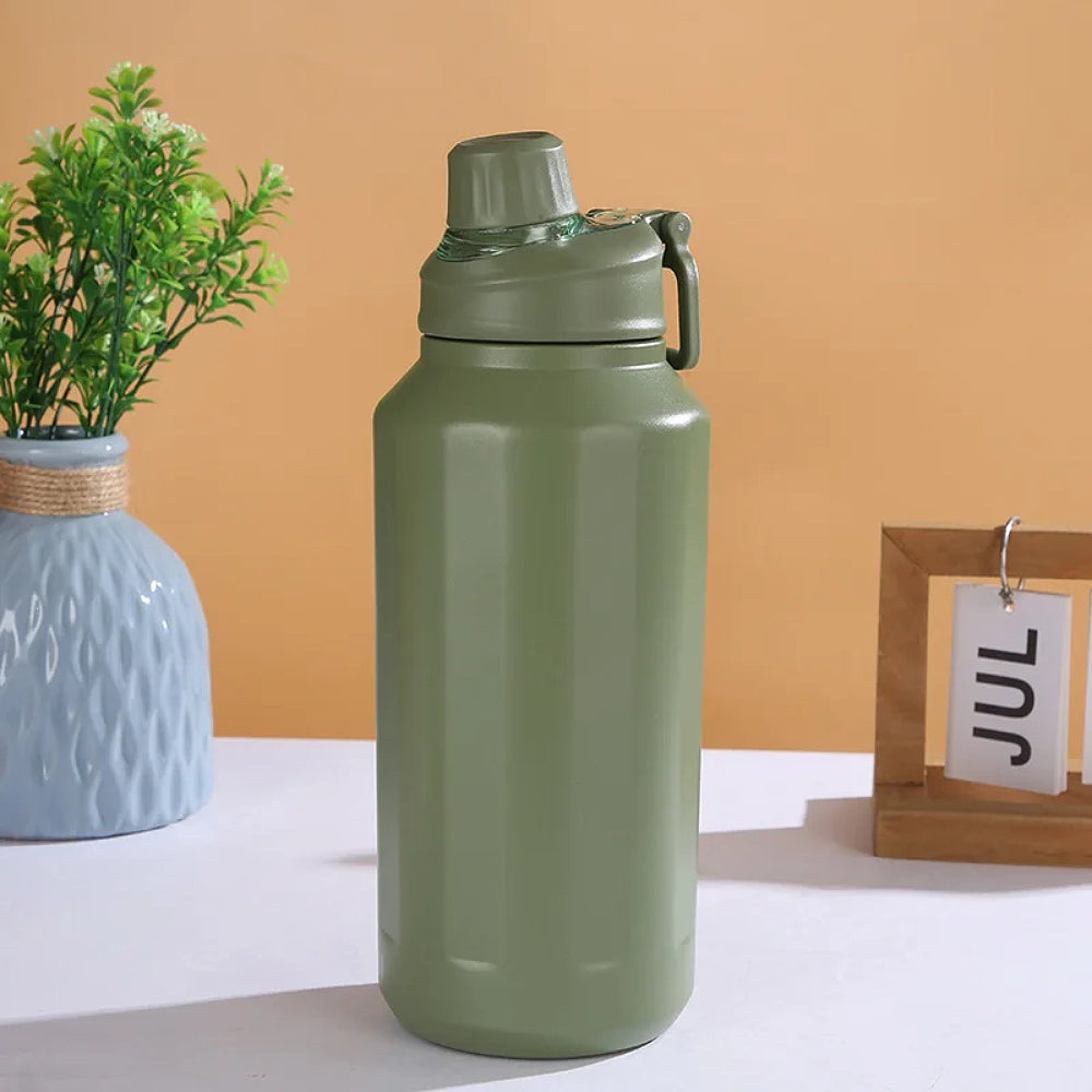 gourde verte de 1000ml en inox