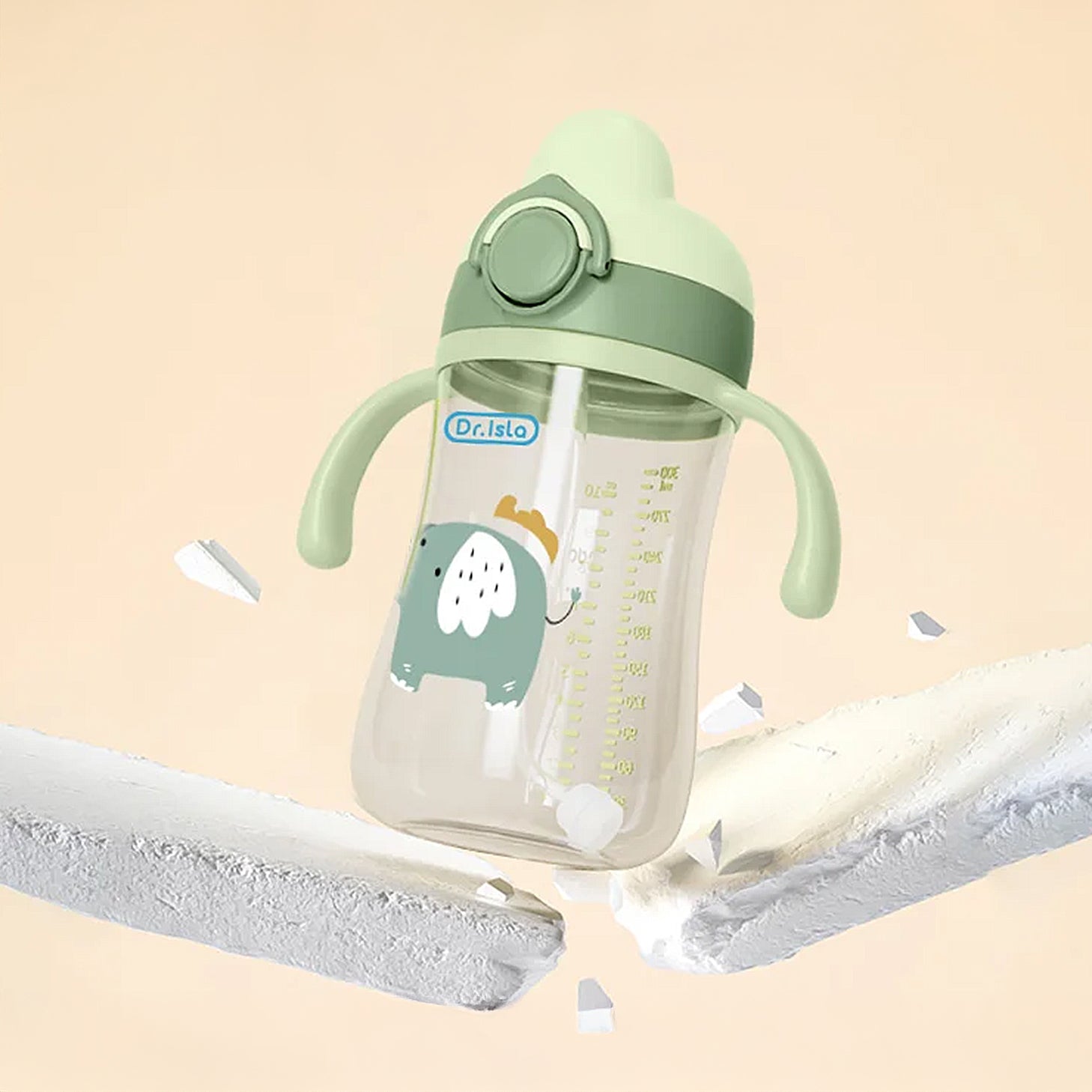 gourde verte pour enfant avec poignée