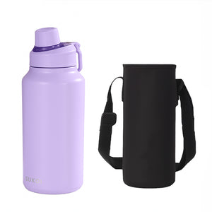gourde violette de 1 litre avec étui