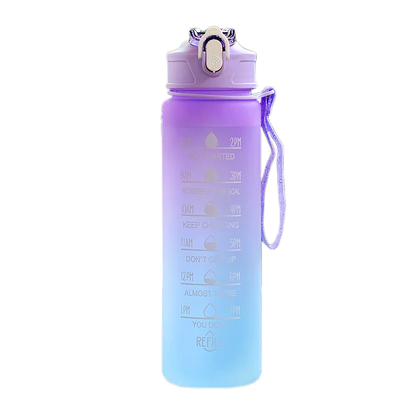 gourde violette de motivation