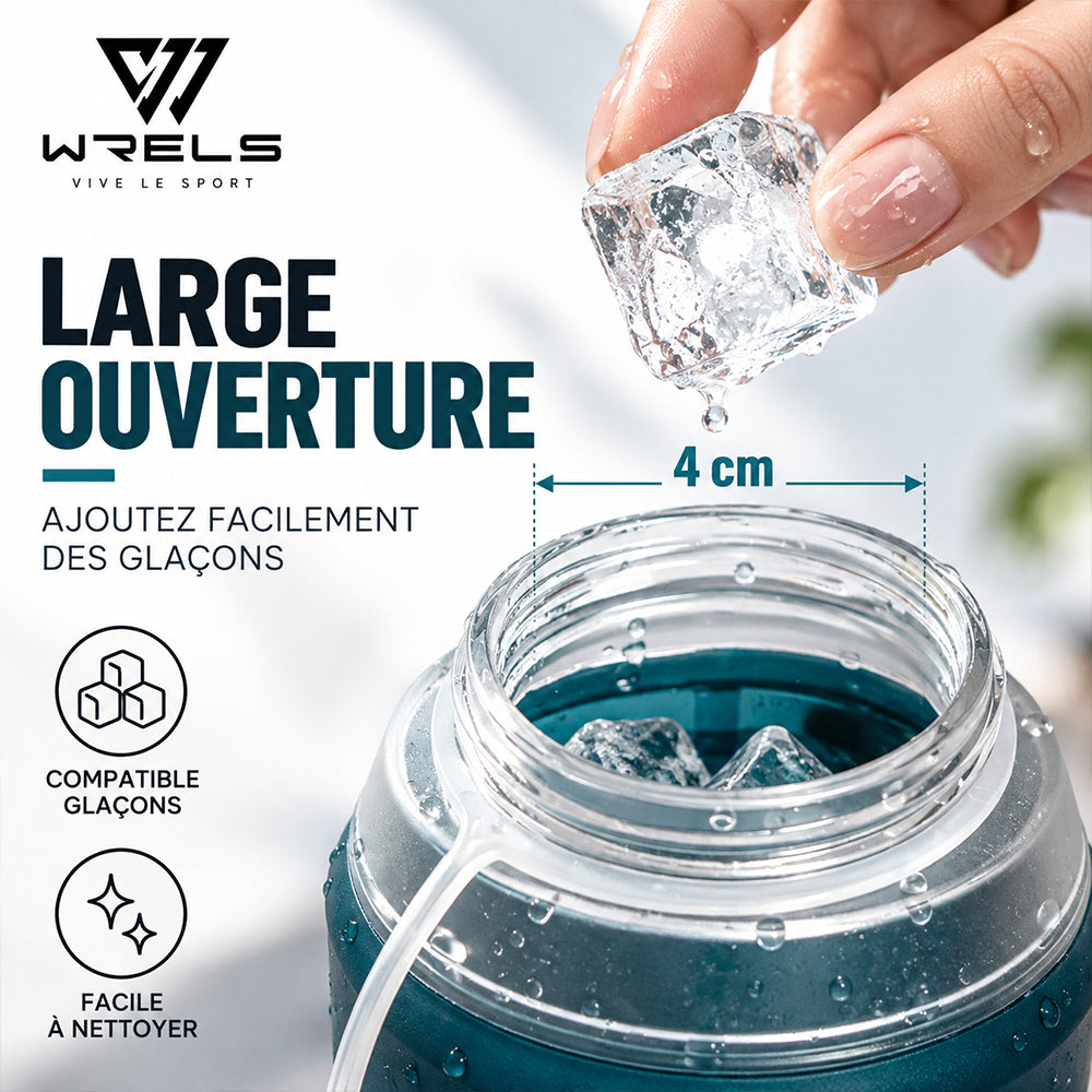 grande ouverture de gourde flexible