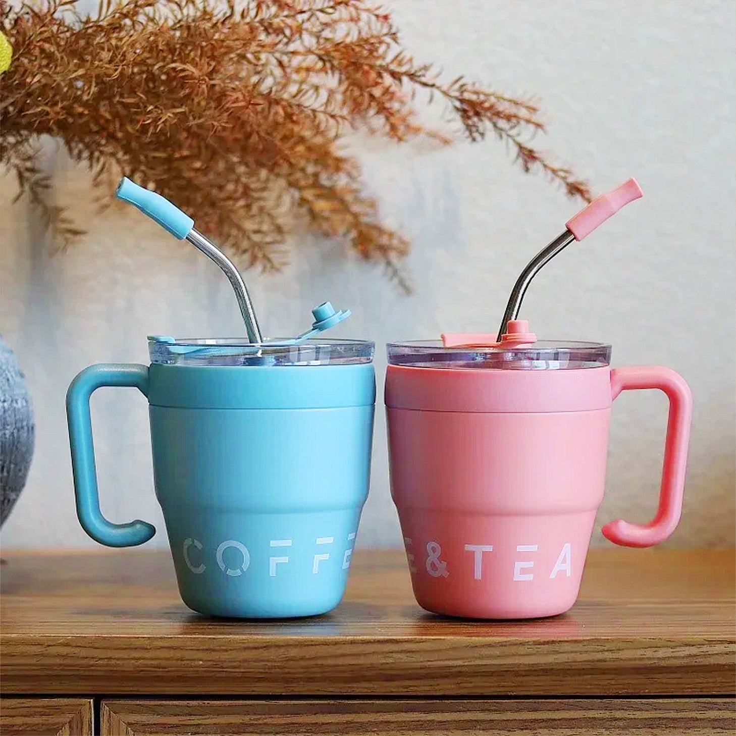 mug thermos avec paille