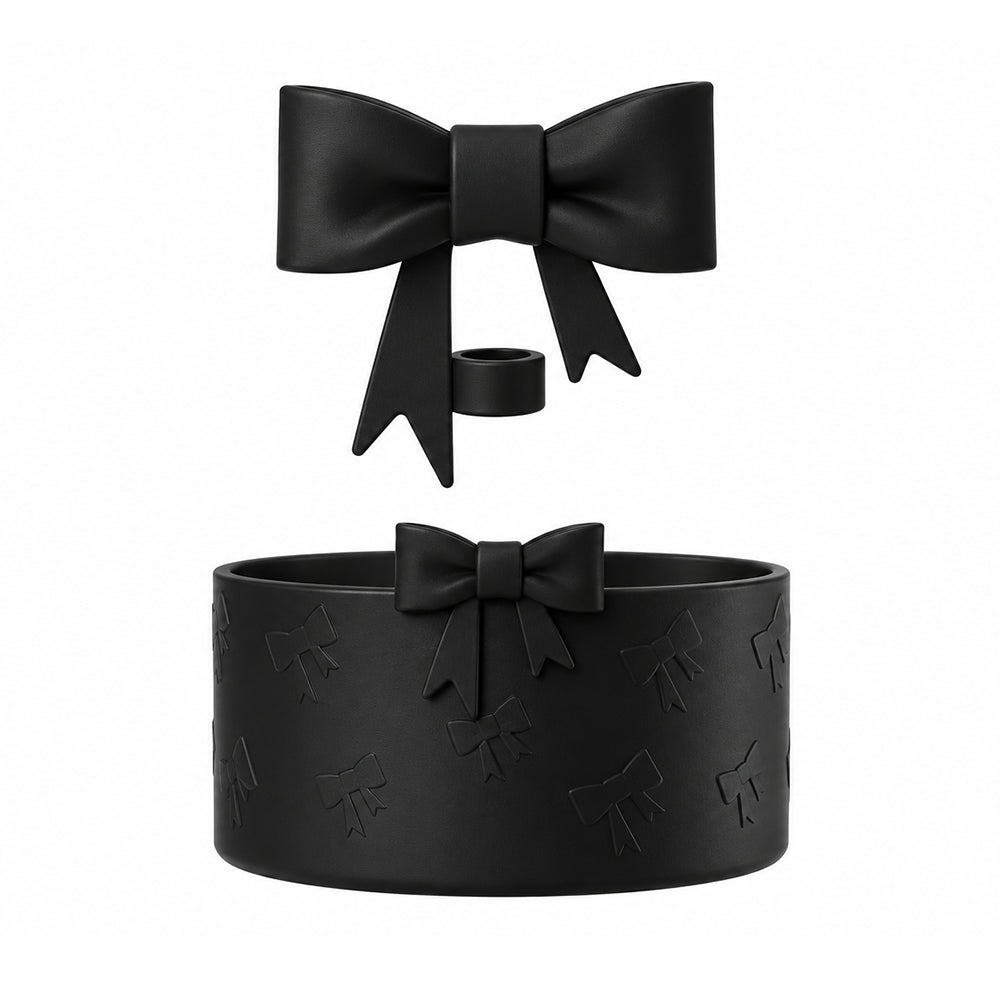 protection gourde et protection paille noir design nœud