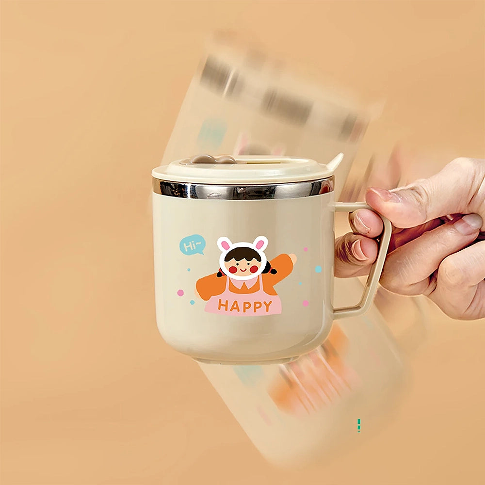 tasse avec couvercle pour enfant avec paille