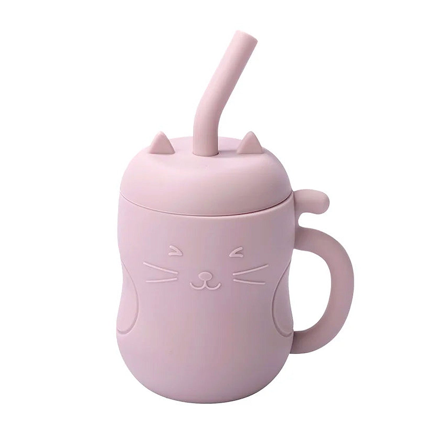 Gourde gobelet chat rose pour enfant