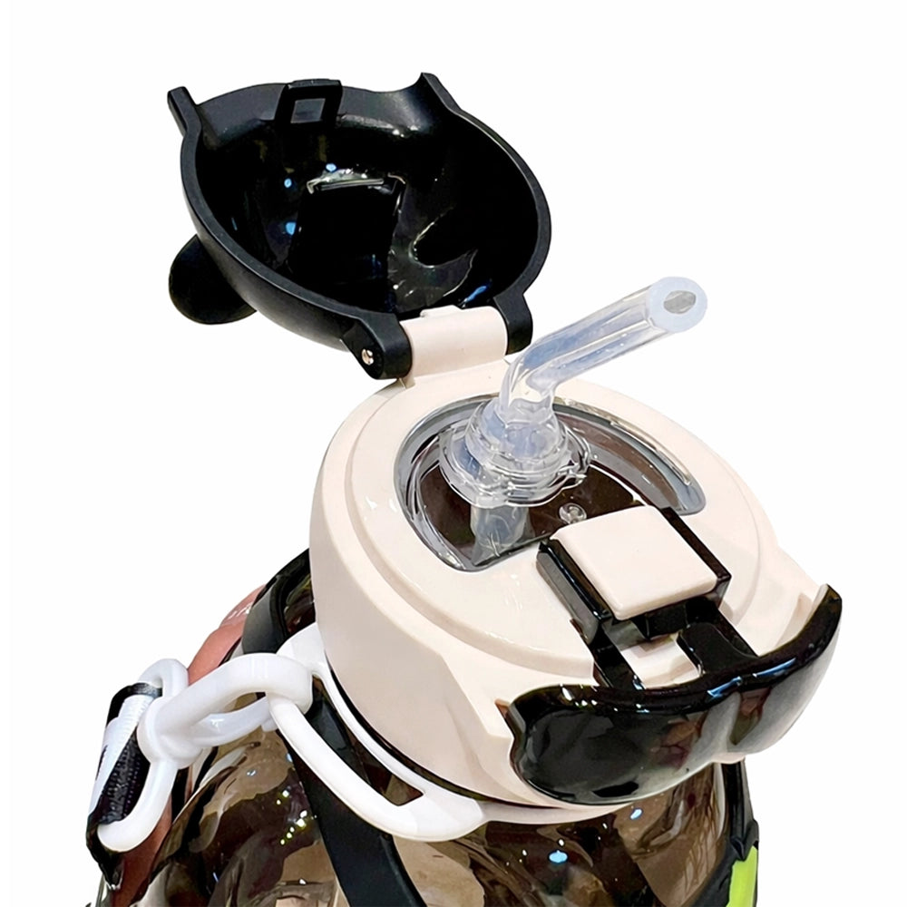 Gourde avec paille et couvercle