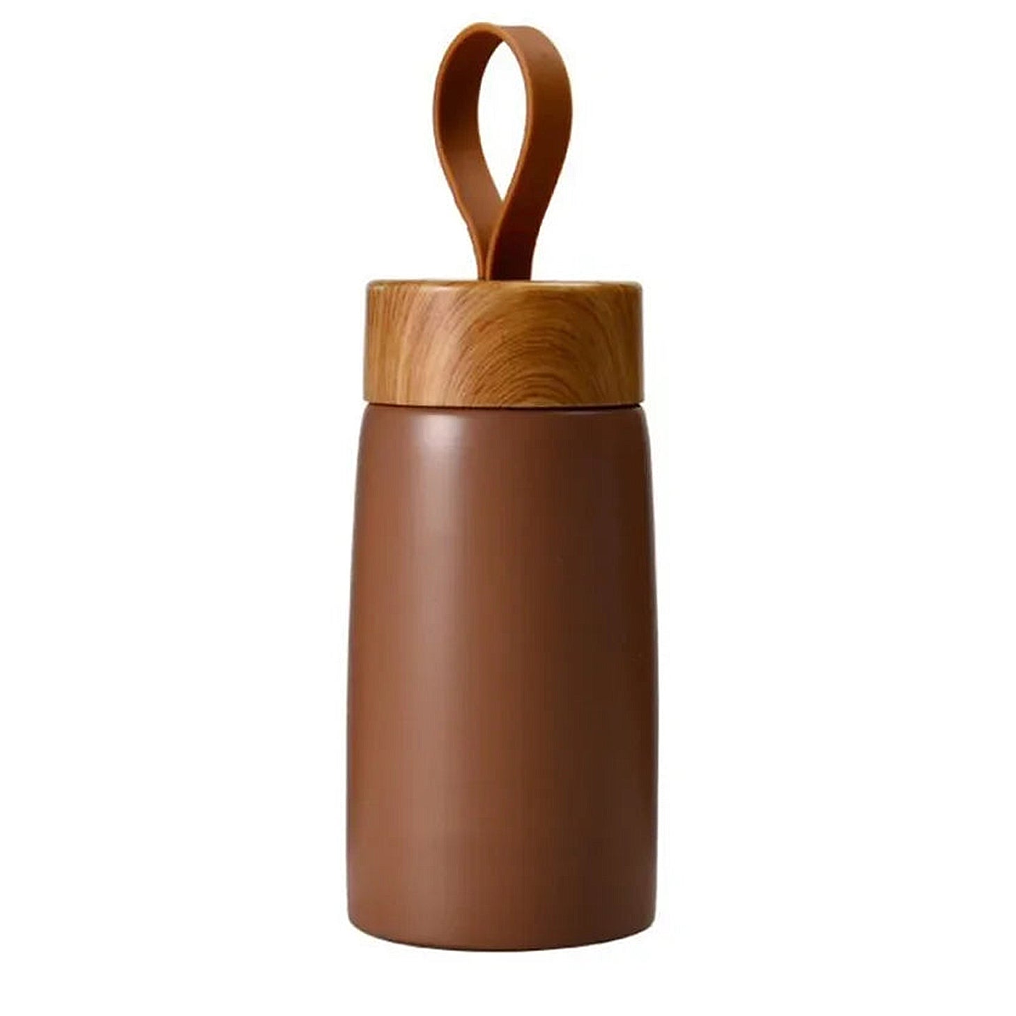 Gourde en inox marron petite taille