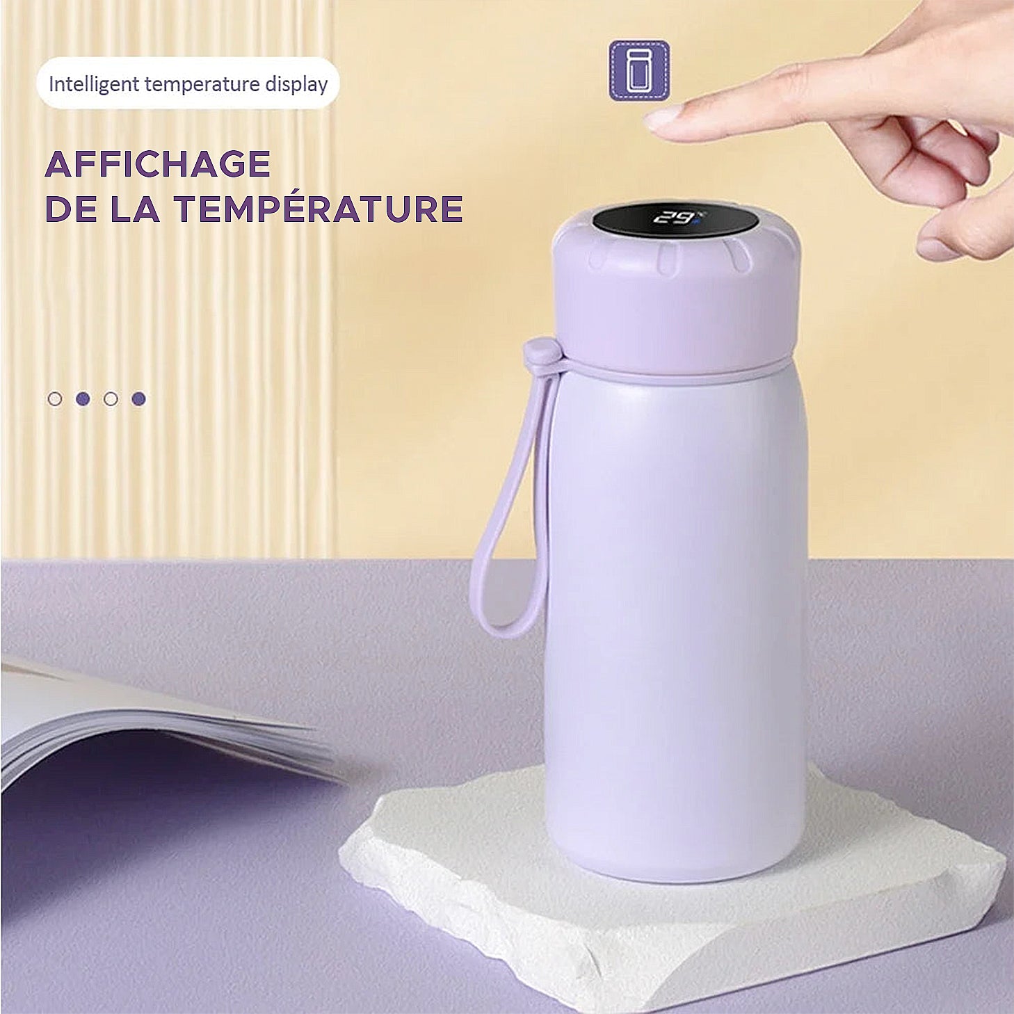 Gourde isotherme intelligente avec écran