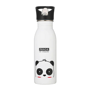 Gourde panda pour enfant en acier inoxydable