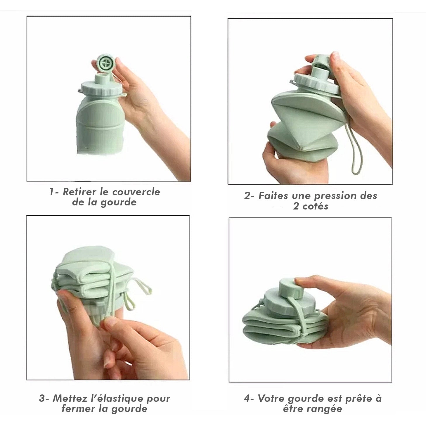 Gourde pliable souple mode d'emploi