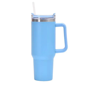 Gourde tasse bleue isotherme